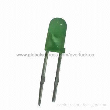 3mm Round Green LED Components Diode, Competitive Price and Prompt Delivery, 5-year Warranty